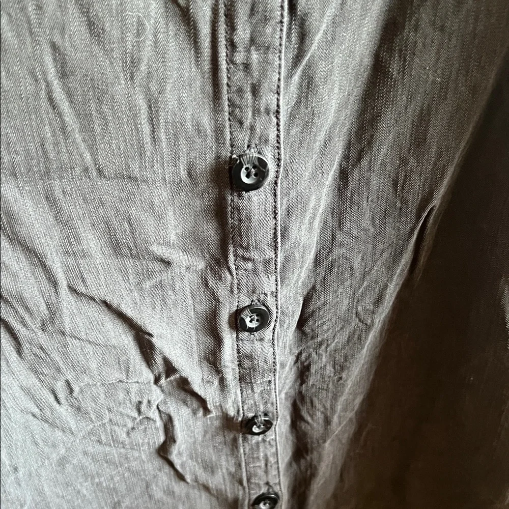 Thread and Supply Spaghetti Strap Black Button-Down Midi Dress - Picture 3 of 5